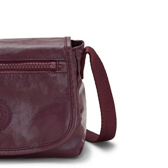 Kipling Sabian Metallic Crossbody Mini Çanta Bordo | TR 1864YX